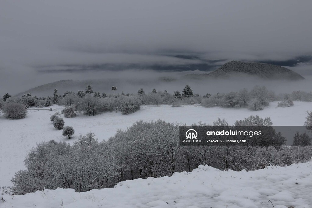 Abant tabiat parkı karlar altında