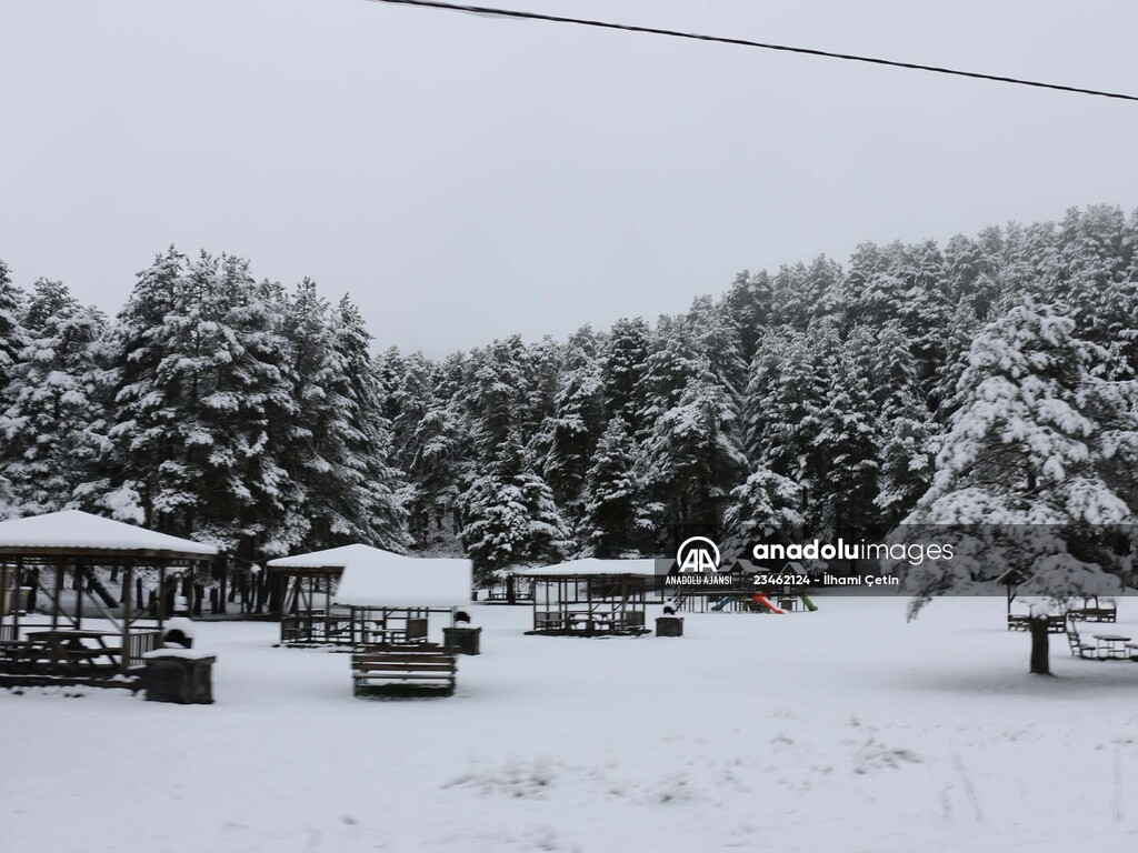 Abant tabiat parkı karlar altında