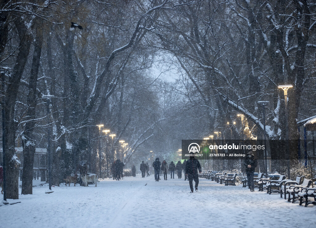 Snowfall in Ankara