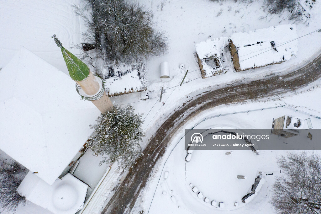 Aizanoi Antik Kenti beyaza büründü