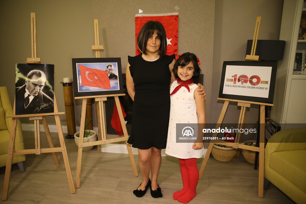 İstiklal Marşı'nı ezbere okuyan Bodrumlu küçük Eylül, ailesinin ve öğretmenlerinin gururu oldu