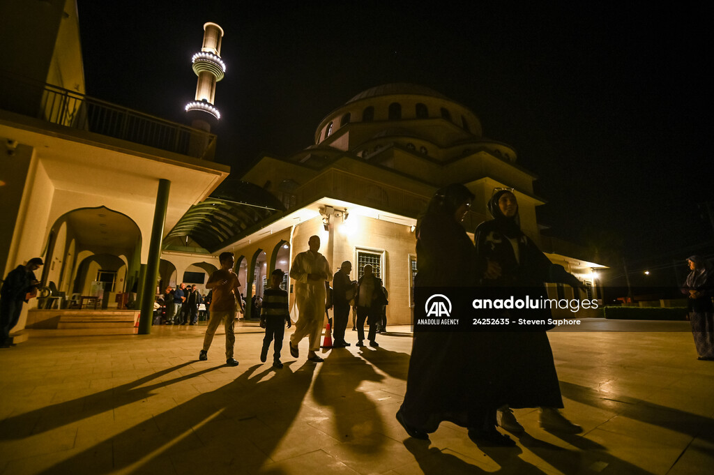 Tarawih prayer of Ramadan at the Auburn Gallipoli Mosque in Sydney