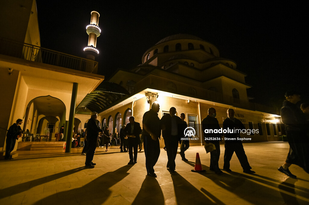 Tarawih prayer of Ramadan at the Auburn Gallipoli Mosque in Sydney