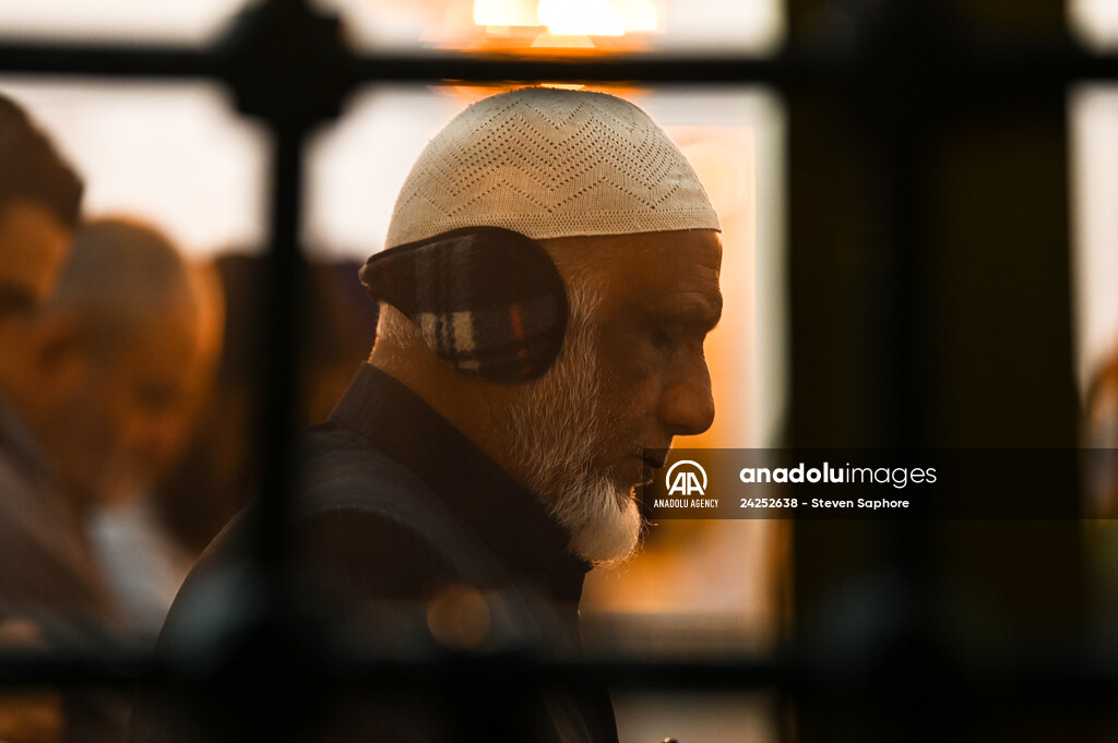 Tarawih prayer of Ramadan at the Auburn Gallipoli Mosque in Sydney