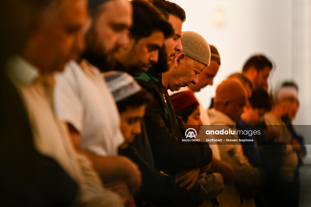 Tarawih prayer of Ramadan at the Auburn Gallipoli Mosque in Sydney