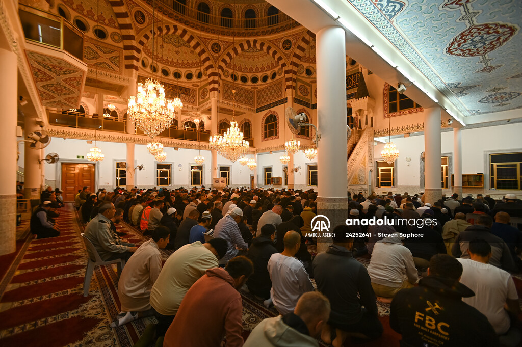 Tarawih prayer of Ramadan at the Auburn Gallipoli Mosque in Sydney