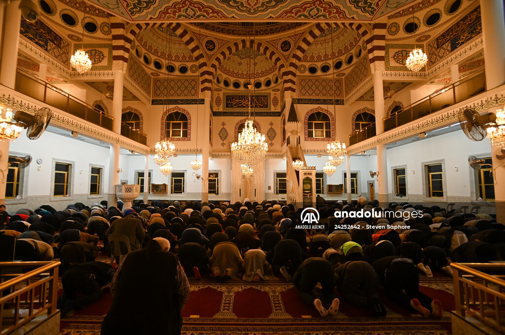 Tarawih prayer of Ramadan at the Auburn Gallipoli Mosque in Sydney