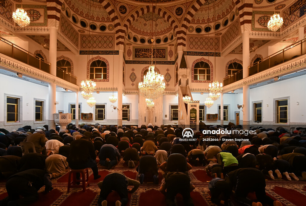 Tarawih prayer of Ramadan at the Auburn Gallipoli Mosque in Sydney