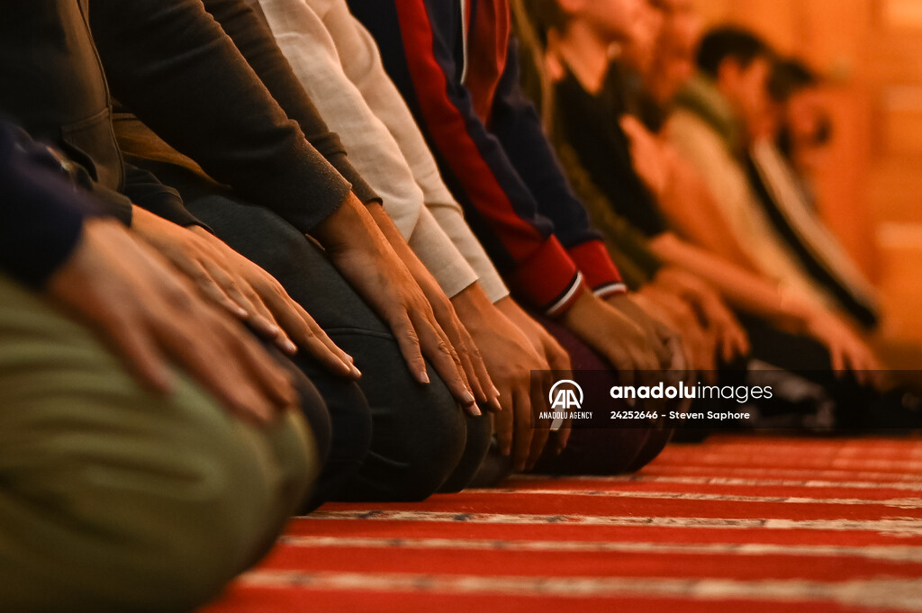 Tarawih prayer of Ramadan at the Auburn Gallipoli Mosque in Sydney