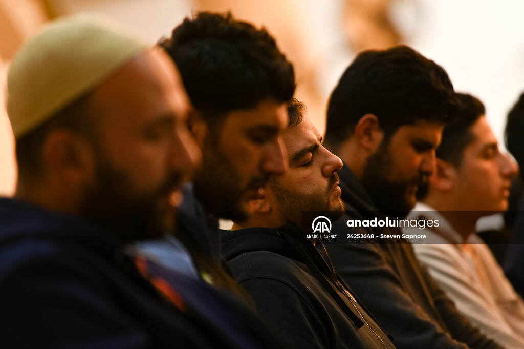 Tarawih prayer of Ramadan at the Auburn Gallipoli Mosque in Sydney