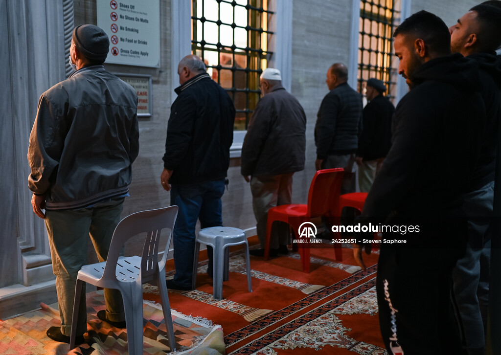 Tarawih prayer of Ramadan at the Auburn Gallipoli Mosque in Sydney