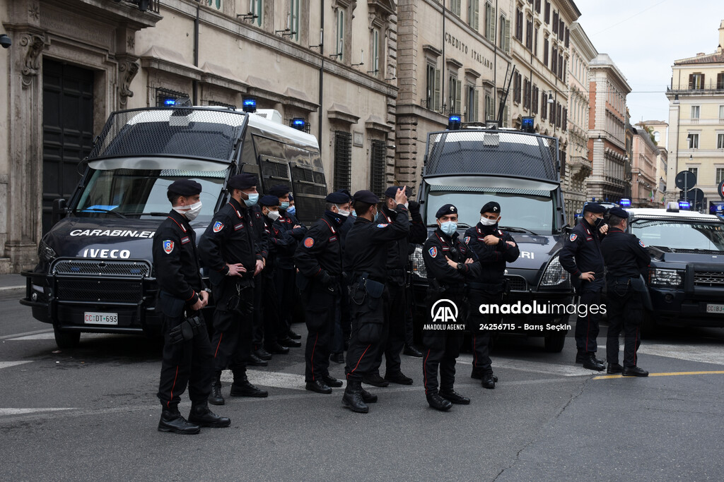 Draghi government protested in Italy over Covid-19 measures