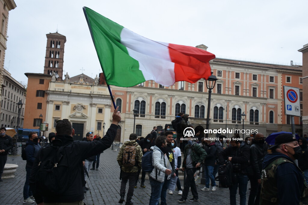 Draghi government protested in Italy over Covid-19 measures