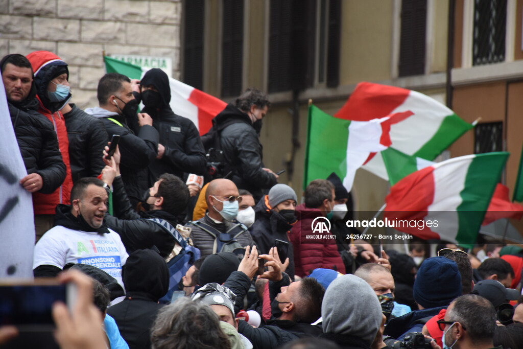 Draghi government protested in Italy over Covid-19 measures