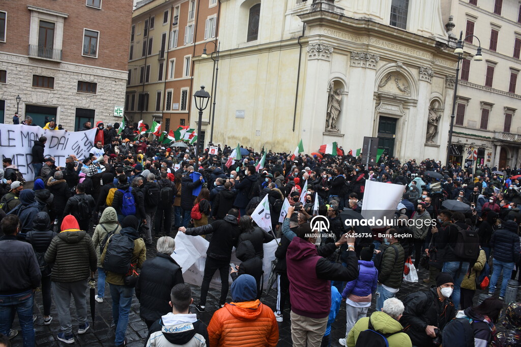 Draghi government protested in Italy over Covid-19 measures