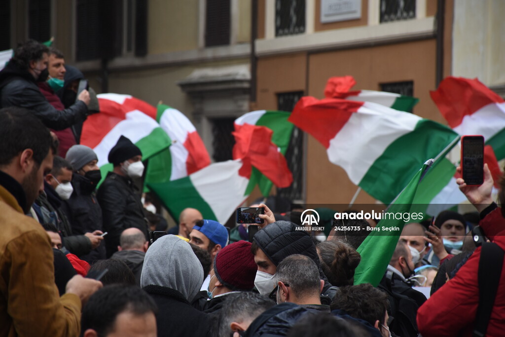 Draghi government protested in Italy over Covid-19 measures
