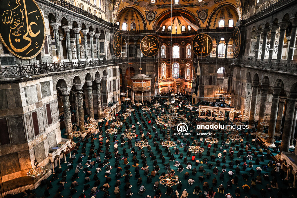 First Friday prayer of Ramadan at Hagia Sophia Grand Mosque