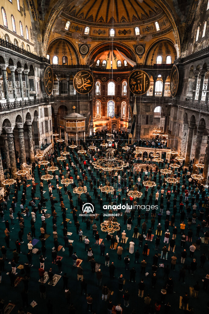 First Friday prayer of Ramadan at Hagia Sophia Grand Mosque