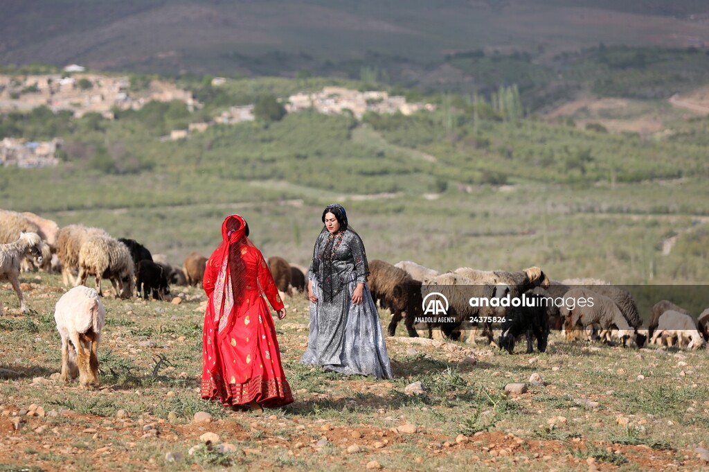 Traditional clothes of Qashqai women