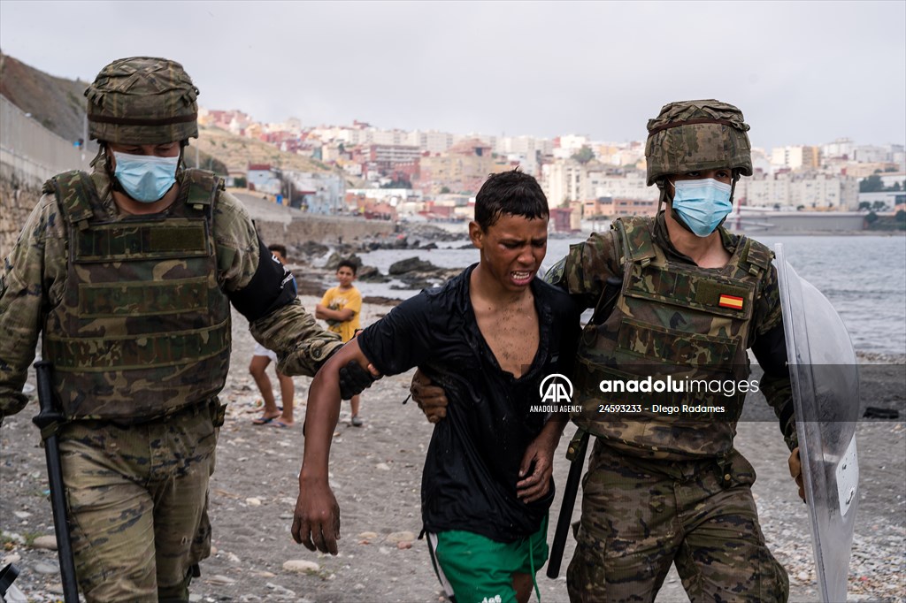 Migrant influx to Ceuta