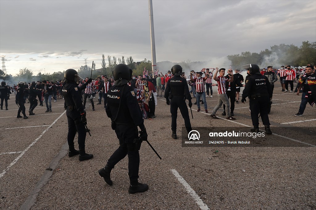 Atletico Madrid fans celebrate Spanish La Liga title