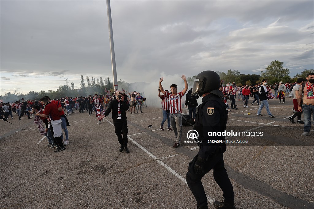 Atletico Madrid fans celebrate Spanish La Liga title