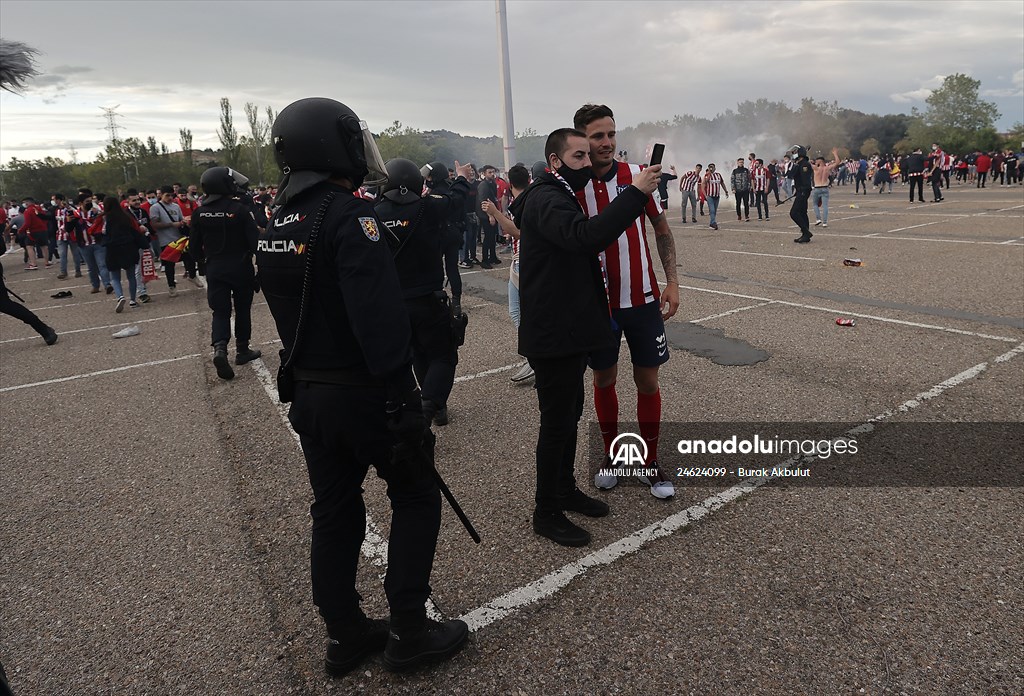Atletico Madrid fans celebrate Spanish La Liga title