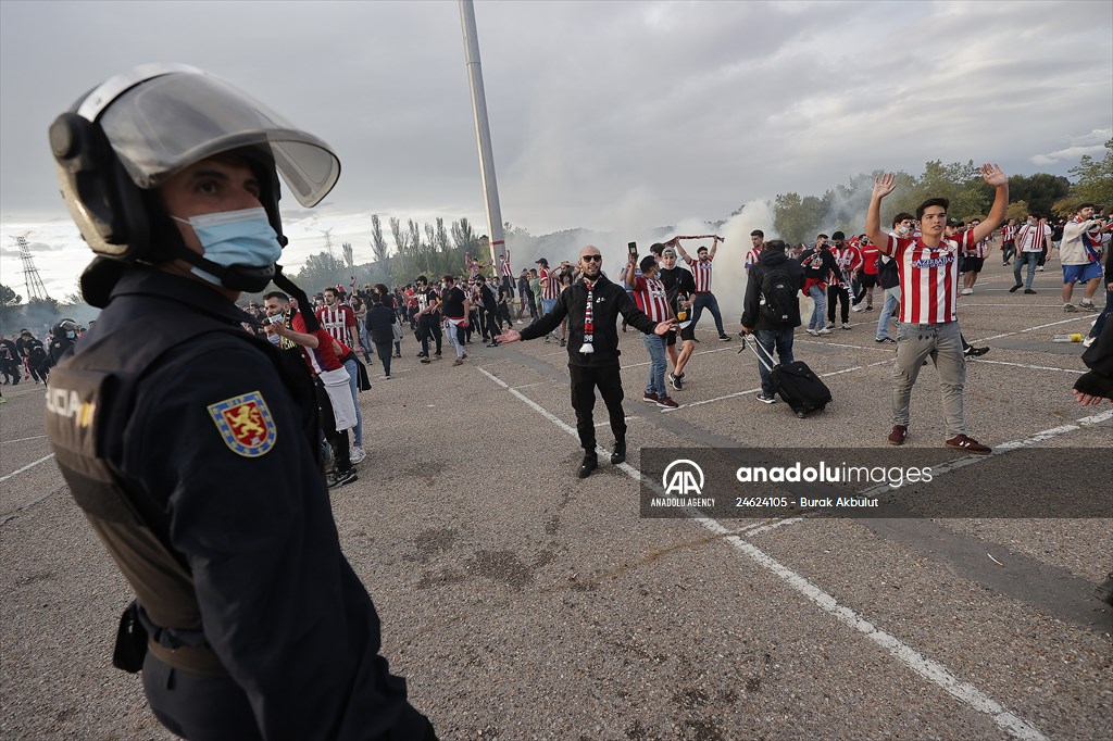 Atletico Madrid fans celebrate Spanish La Liga title