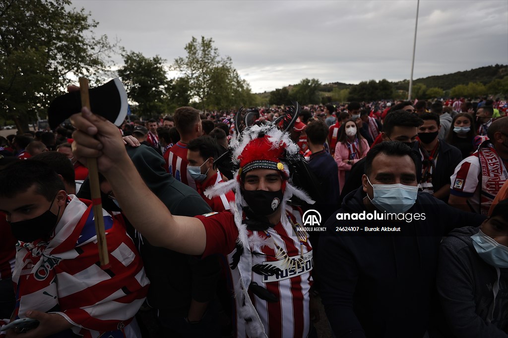 Atletico Madrid fans celebrate Spanish La Liga title