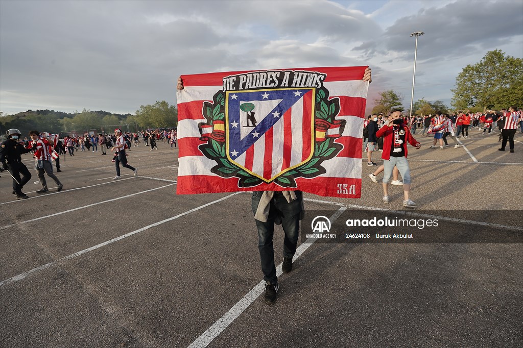 Atletico Madrid fans celebrate Spanish La Liga title