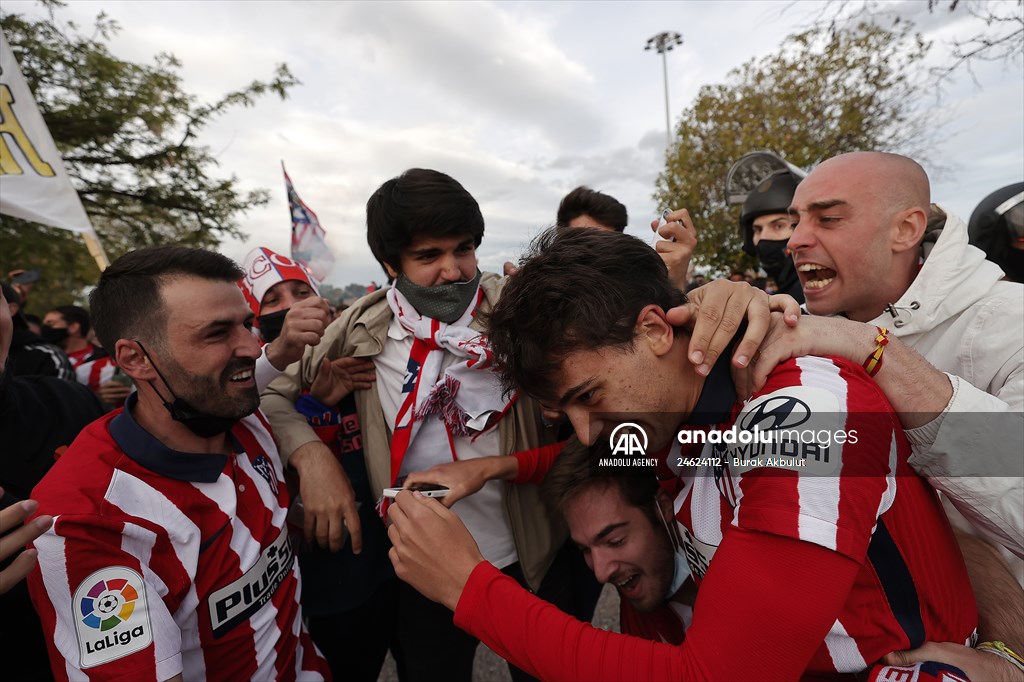 Atletico Madrid fans celebrate Spanish La Liga title