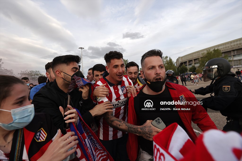 Atletico Madrid fans celebrate Spanish La Liga title