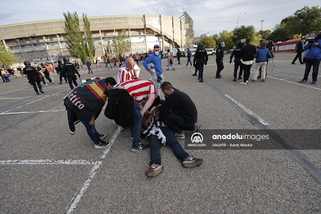 Atletico Madrid fans celebrate Spanish La Liga title