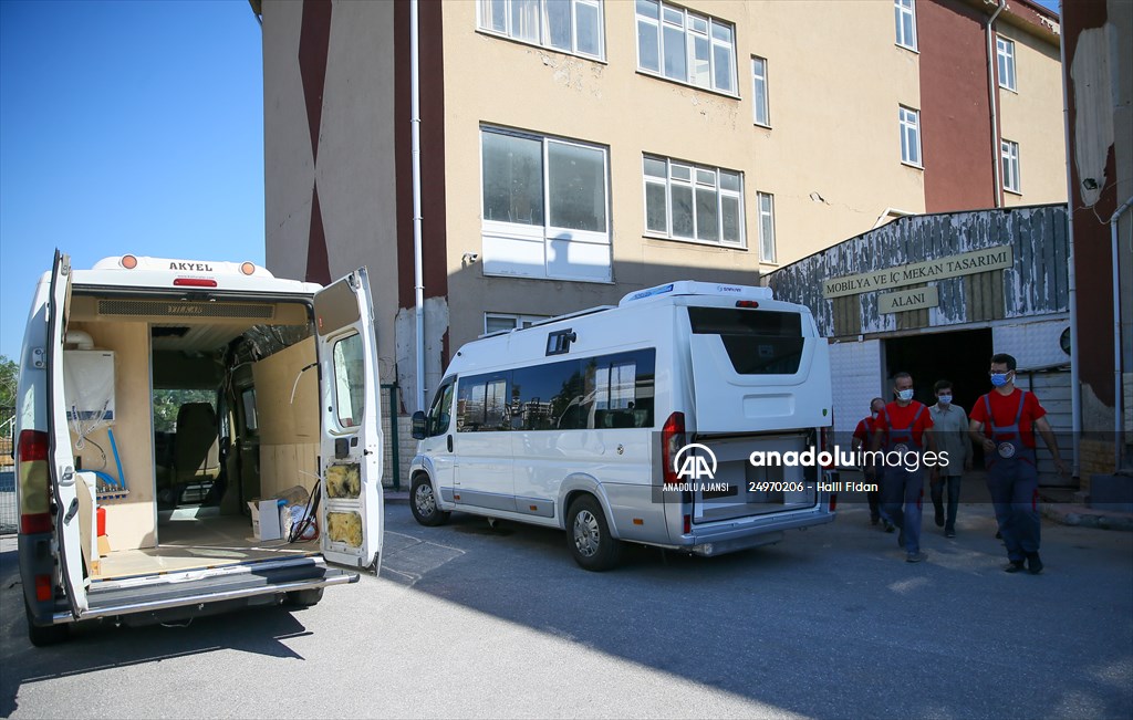 Meslek liseliler bu kez karavan için kolları sıvadı