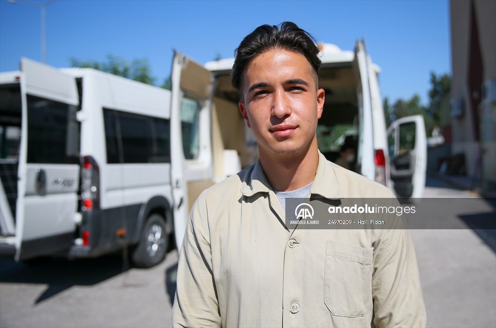 Meslek liseliler bu kez karavan için kolları sıvadı