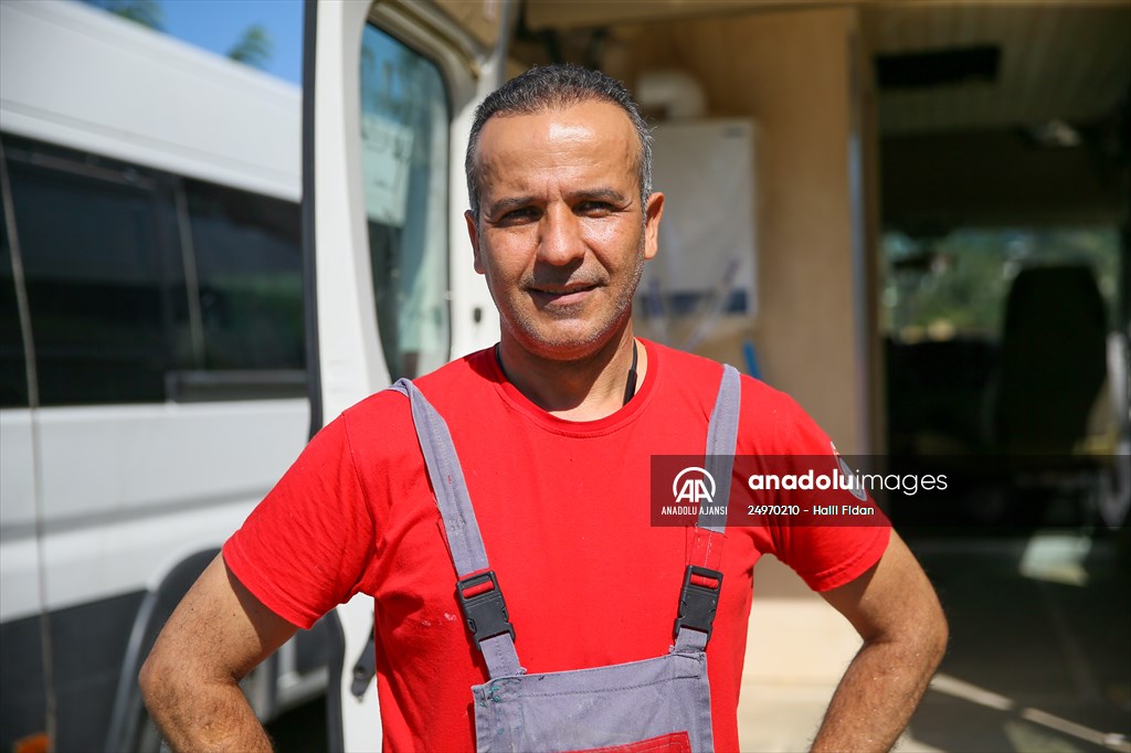 Meslek liseliler bu kez karavan için kolları sıvadı