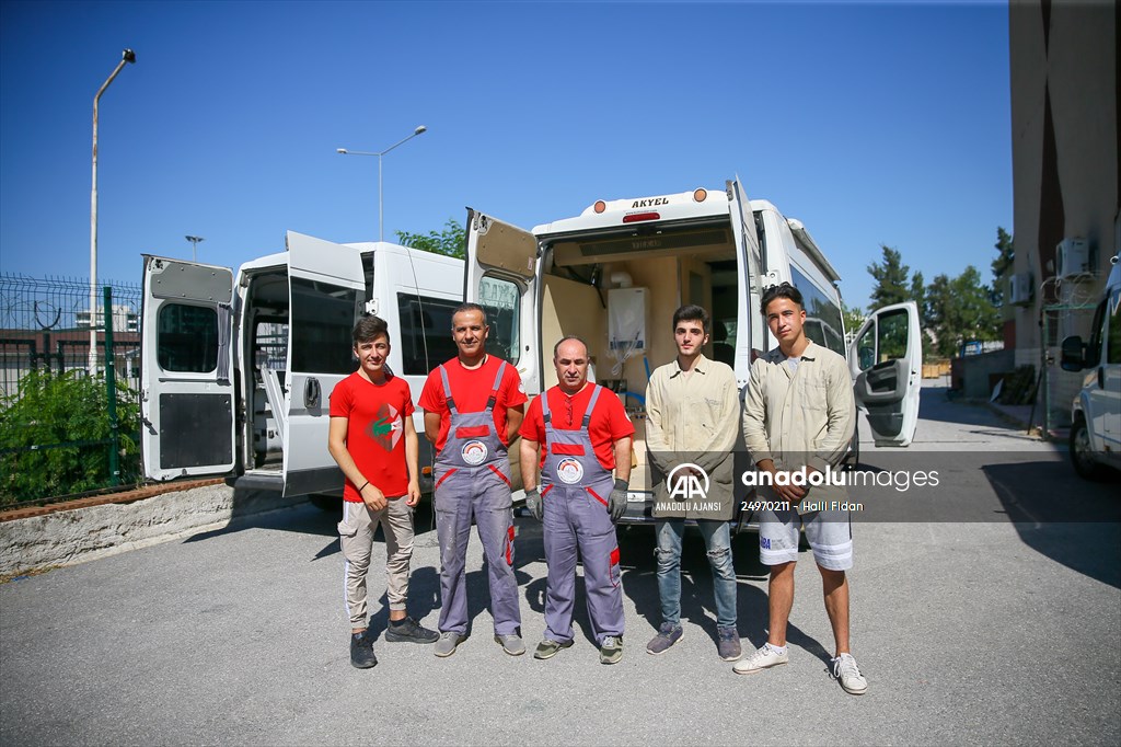 Meslek liseliler bu kez karavan için kolları sıvadı