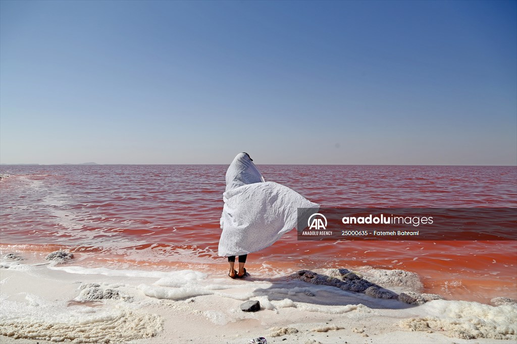 Drought affects the Lake Urmia in Iran