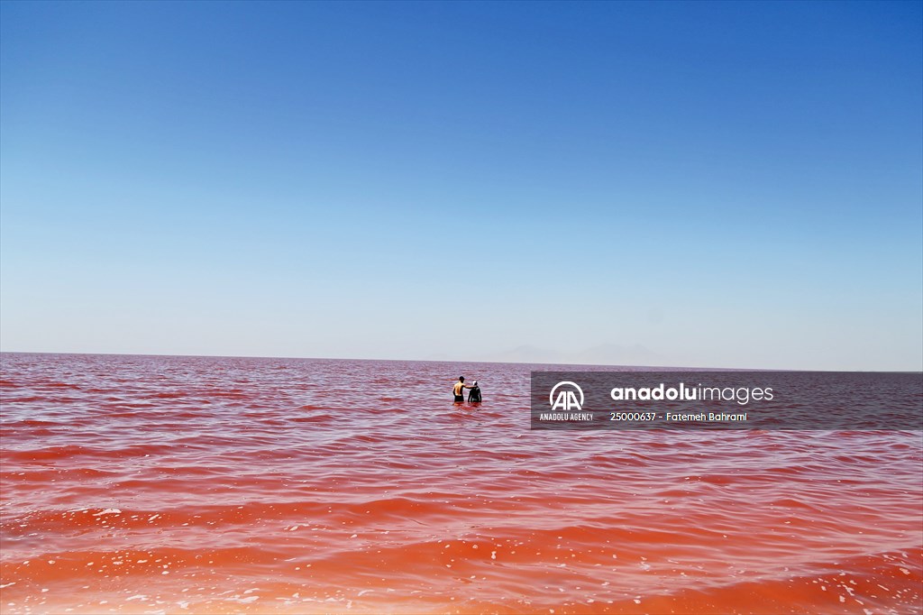 Drought affects the Lake Urmia in Iran