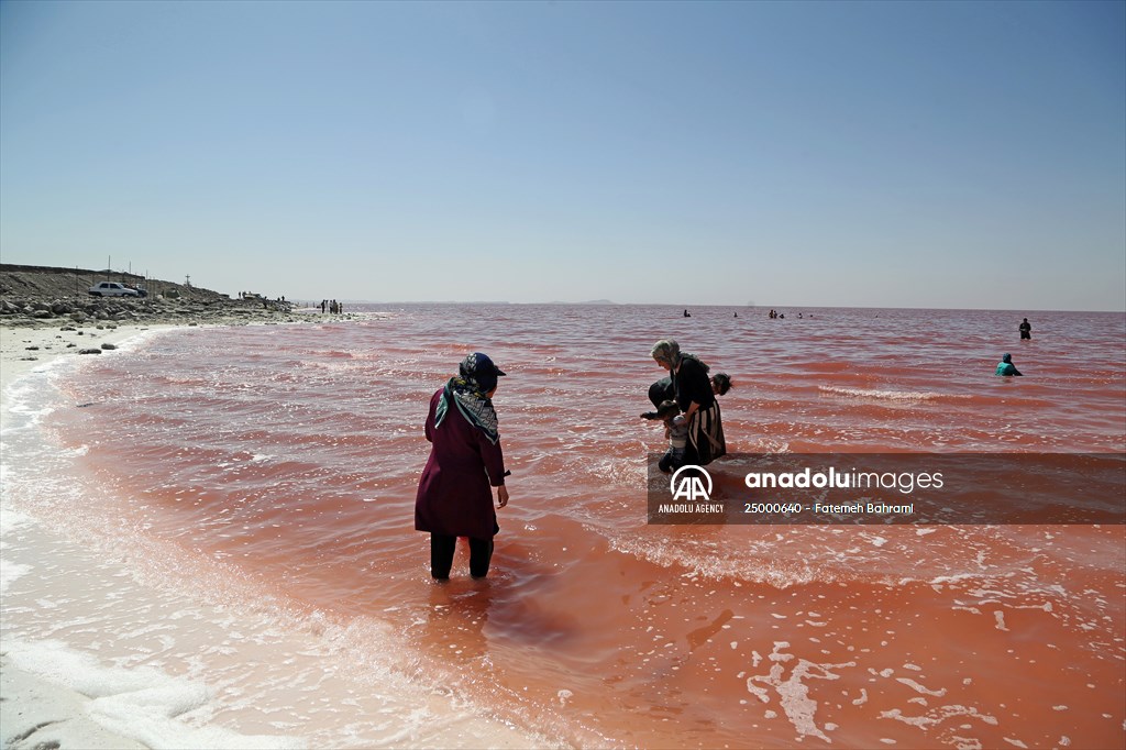 Drought affects the Lake Urmia in Iran