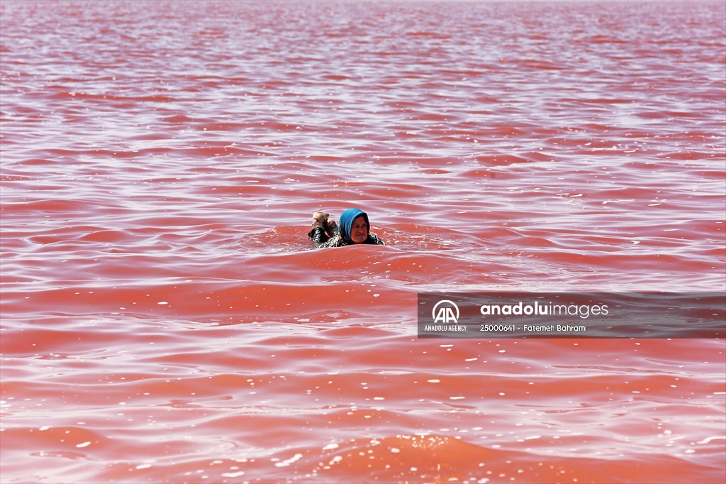 Drought affects the Lake Urmia in Iran