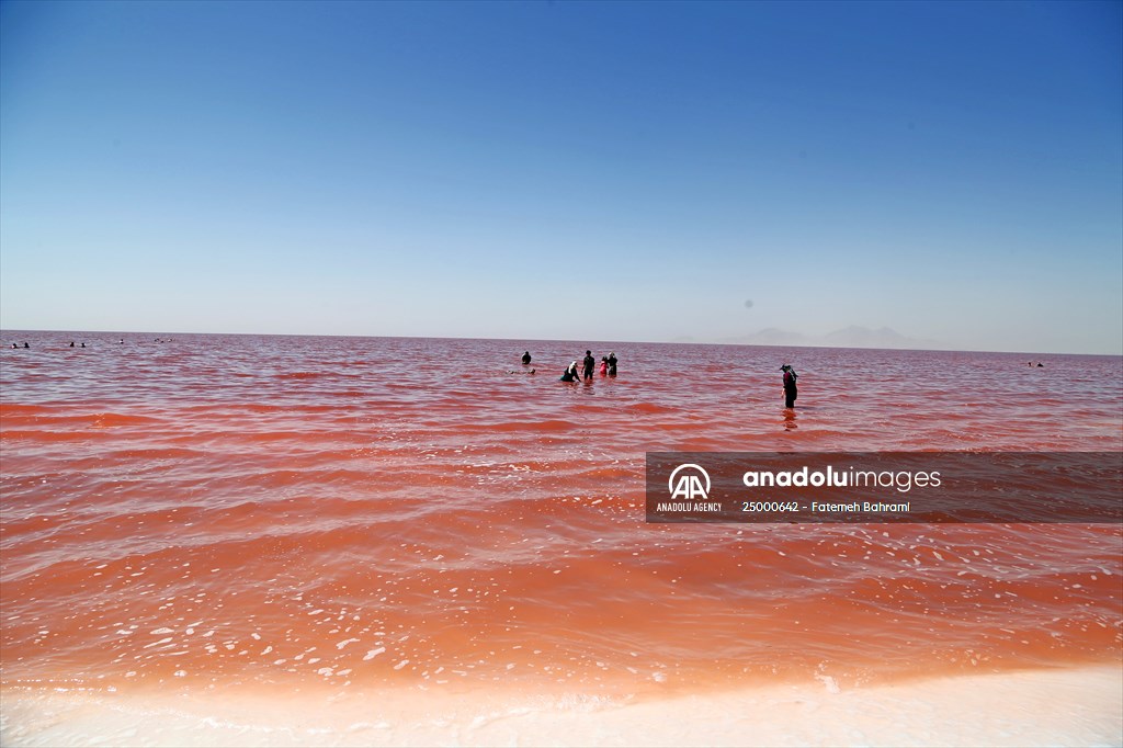 Drought affects the Lake Urmia in Iran