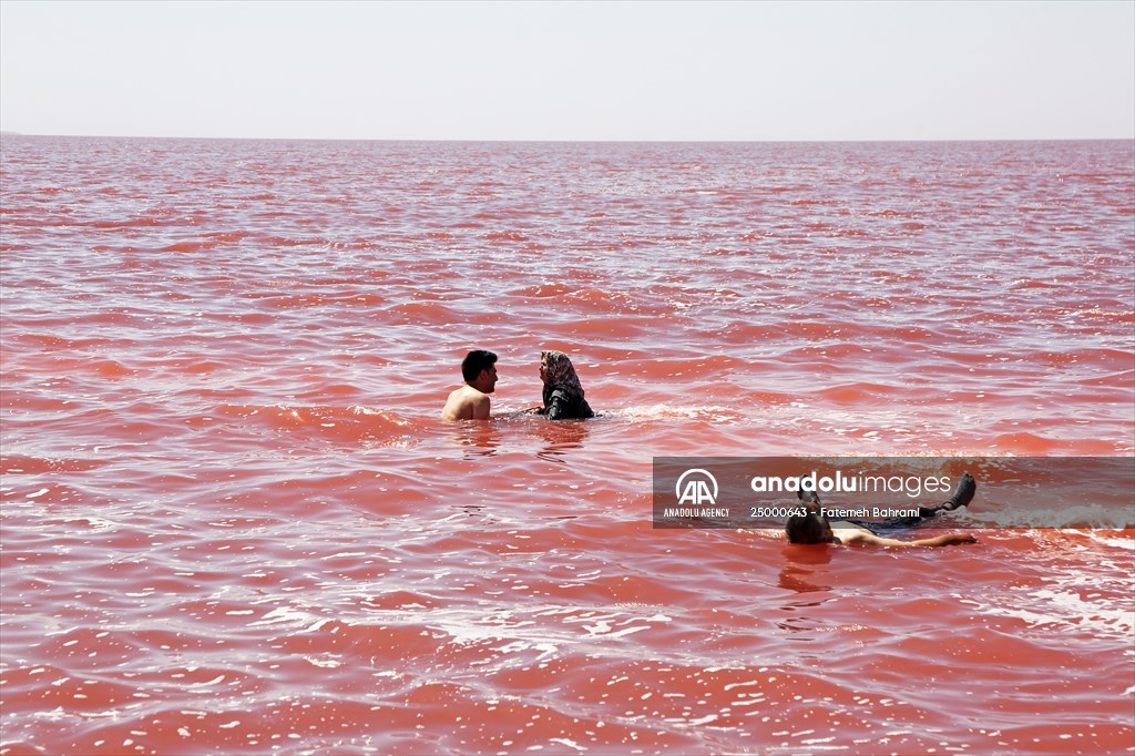 Drought affects the Lake Urmia in Iran