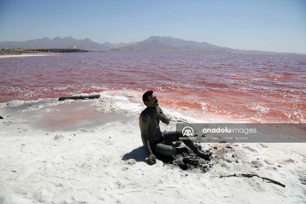 Drought affects the Lake Urmia in Iran