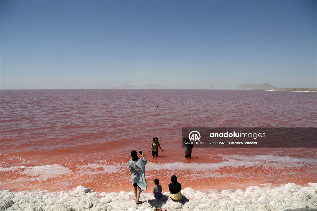 Drought affects the Lake Urmia in Iran