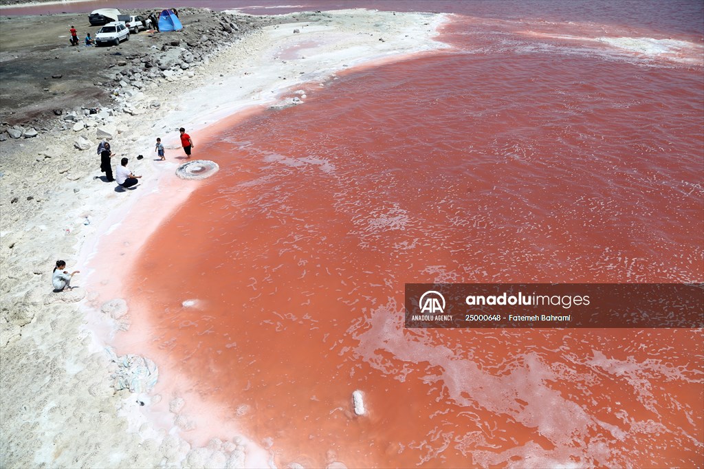 Drought affects the Lake Urmia in Iran