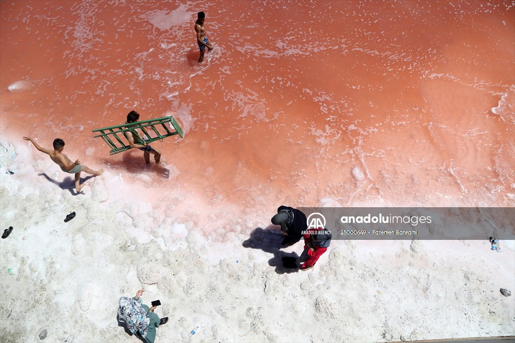 Drought affects the Lake Urmia in Iran