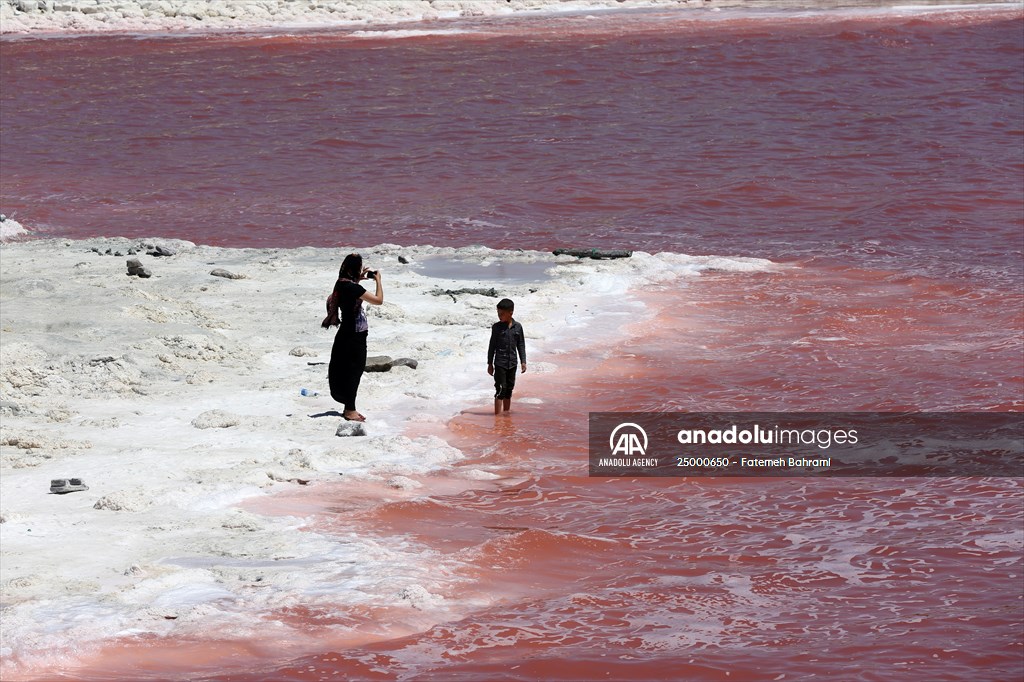 Drought affects the Lake Urmia in Iran
