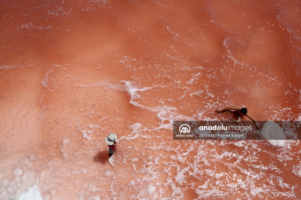 Drought affects the Lake Urmia in Iran