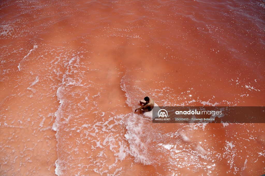 Drought affects the Lake Urmia in Iran